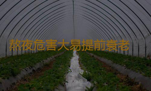 熬夜危害大易提前衰老 晚上睡不著覺應對妙招