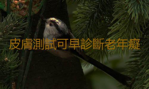 皮膚測試可早診斷老年癡呆