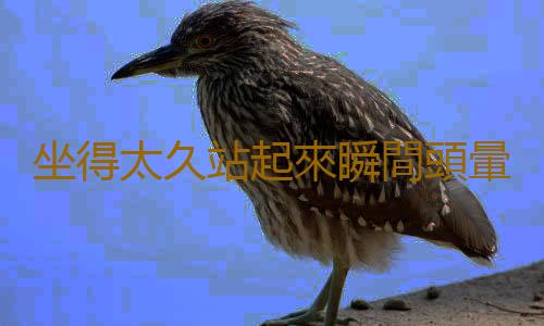 坐得太久站起來瞬間頭暈 告訴你身體到底是怎麽了